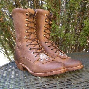 Vintage Dan Post PACKER Western Boots 7 men/ 8.5 women